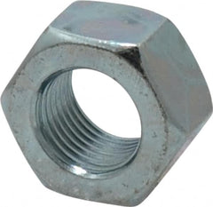 Value Collection - 9/16-18 UN Steel Right Hand Hex Nut - 7/8" Across Flats, 31/64" High, Zinc-Plated Finish - Exact Tooling