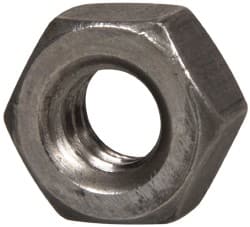 Value Collection - 1/4-20 UN Steel Right Hand Hex Nut - 7/16" Across Flats, 7/32" High, Uncoated - Exact Tooling