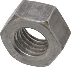Value Collection - 9/16-12 UN Steel Right Hand Hex Nut - 7/8" Across Flats, 31/64" High, Uncoated - Exact Tooling