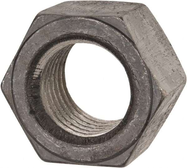 Value Collection - 1-1/4 - 7 UN Steel Right Hand Hex Nut - 1-7/8" Across Flats, 1-1/16" High, Uncoated - Exact Tooling