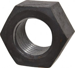 Value Collection - 1-1/2 - 6 UN Steel Right Hand Hex Nut - 2-1/4" Across Flats, 1-9/32" High, Uncoated - Exact Tooling