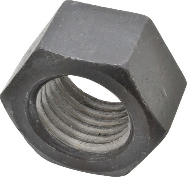 Value Collection - 1-3/4 - 5 UNC Steel Right Hand Hex Nut - 2-5/8" Across Flats, 1-1/2" High, Uncoated - Exact Tooling