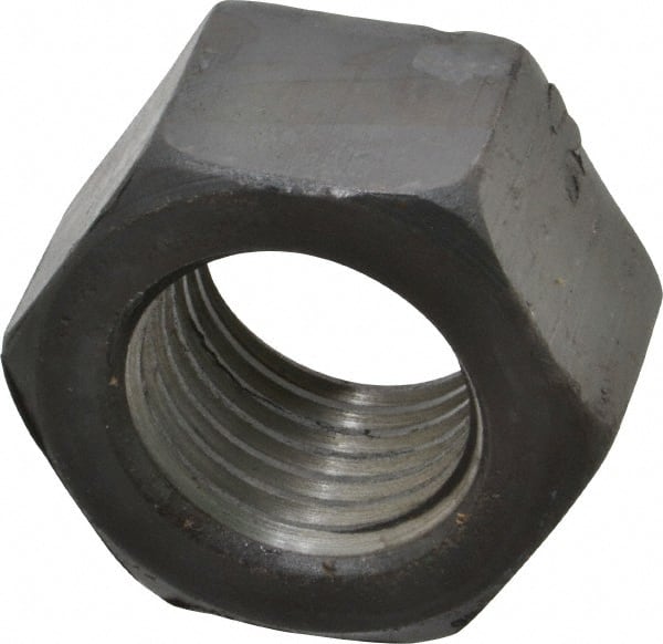Value Collection - 2 - 4-1/2 UNC Steel Right Hand Hex Nut - 3" Across Flats, 1-23/32" High, Uncoated - Exact Tooling