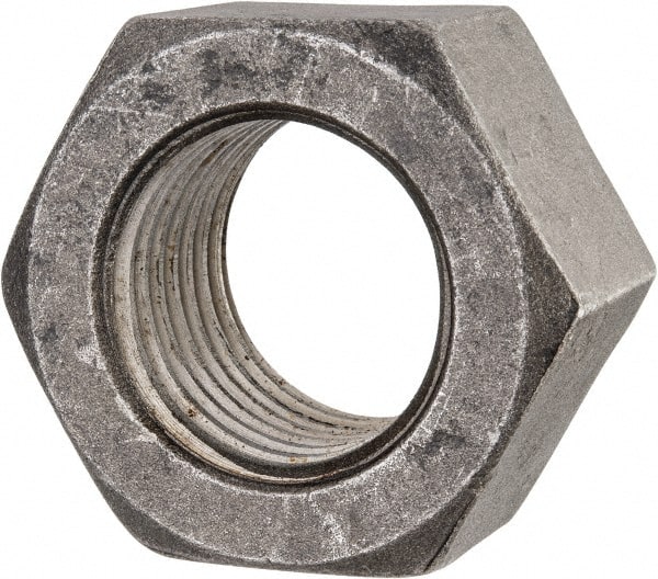 Value Collection - 2-1/2 - 4 UNC Steel Right Hand Hex Nut - 3-3/4" Across Flats, 2-9/64" High, Uncoated - Exact Tooling