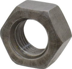 Value Collection - 7/16-20 UN Steel Right Hand Hex Nut - 11/16" Across Flats, 3/8" High, Uncoated - Exact Tooling