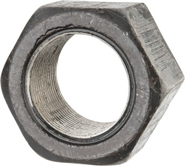 Value Collection - 1-5/8 - 12 UN Steel Right Hand Hex Nut - 2-7/16" Across Flats, 1-25/64" High, Uncoated - Exact Tooling