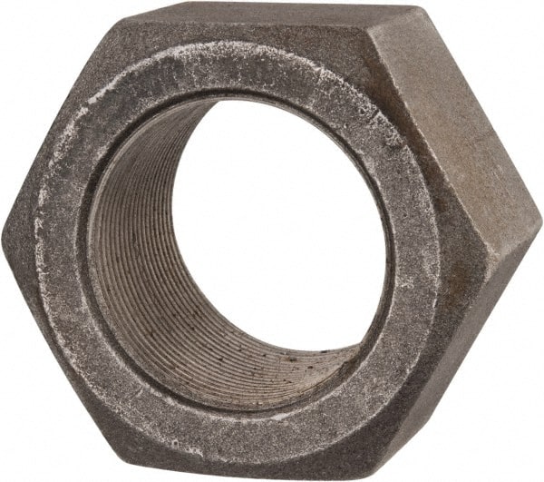 Value Collection - 2-12 UN Steel Right Hand Hex Nut - 3" Across Flats, 1-23/32" High, Uncoated - Exact Tooling