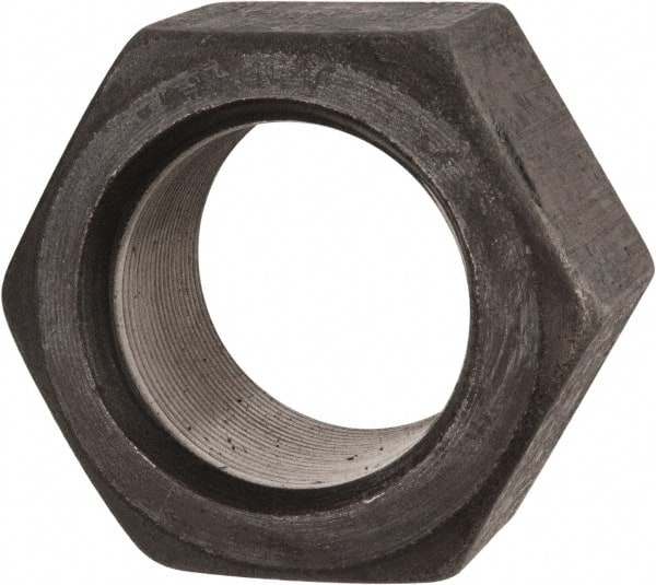 Value Collection - 2-1/4 - 12 UN Steel Right Hand Hex Nut - 3-3/8" Across Flats, 1-55/64" High, Uncoated - Exact Tooling