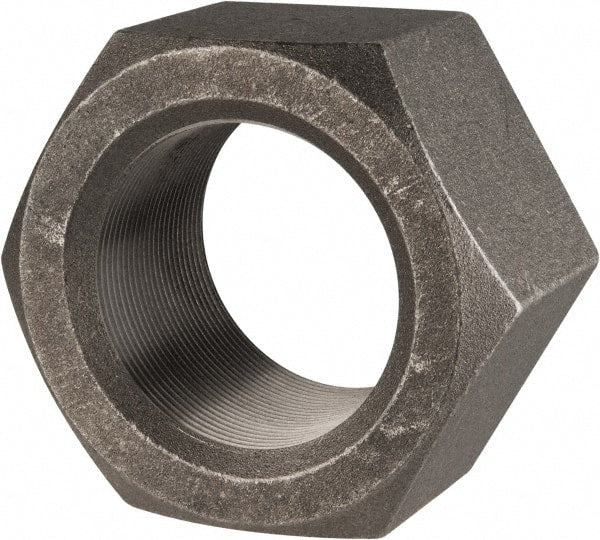 Value Collection - 2-1/2 - 12 UN Steel Right Hand Hex Nut - 3-3/4" Across Flats, 2-9/64" High, Uncoated - Exact Tooling
