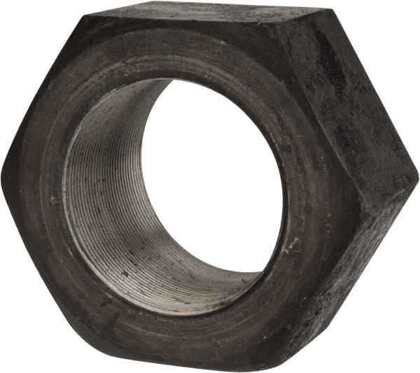 Value Collection - 3-12 UN Steel Right Hand Hex Nut - 4-1/2" Across Flats, 2-37/64" High, Uncoated - Exact Tooling