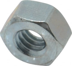 Value Collection - 1/4-20 UNC Steel Left Hand Hex Nut - 7/16" Across Flats, 7/32" High, Uncoated - Exact Tooling