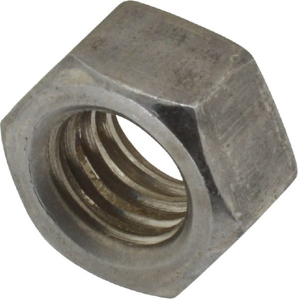 Value Collection - 3/8-16 UNC Steel Left Hand Hex Nut - 9/16" Across Flats, 21/64" High, Uncoated - Exact Tooling