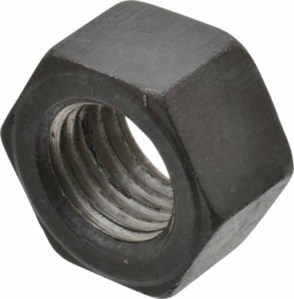 Value Collection - 1-8 UNC Steel Left Hand Hex Nut - 1-1/2" Across Flats, 55/64" High, Uncoated - Exact Tooling