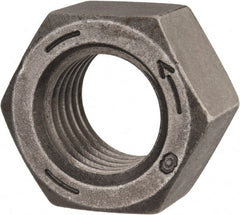 Value Collection - 1-1/8 - 7 UNC Steel Left Hand Hex Nut - 1-11/16" Across Flats, 31/32" High, Uncoated - Exact Tooling