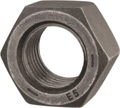 Value Collection - 1-1/4 - 7 UNC Steel Left Hand Hex Nut - 1-7/8" Across Flats, 1-1/16" High, Uncoated - Exact Tooling