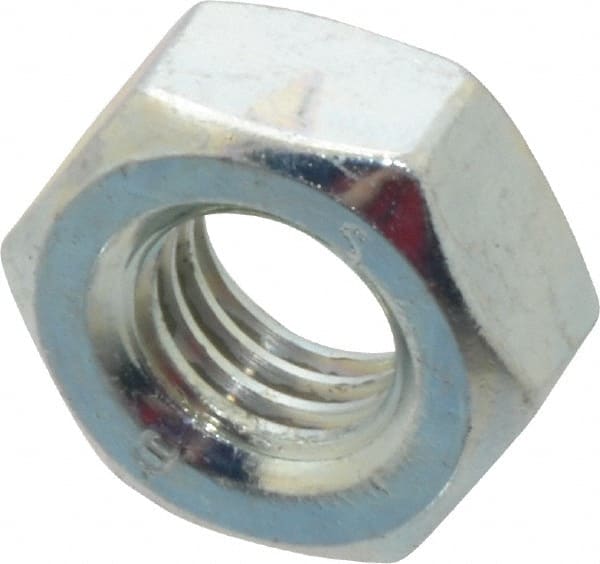Value Collection - M10x1.50 Metric Coarse Steel Right Hand Hex Nut - 17mm Across Flats, 8mm High, Zinc-Plated Finish - Exact Tooling