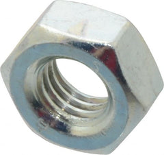 Value Collection - M10x1.50 Metric Coarse Steel Right Hand Hex Nut - 17mm Across Flats, 8mm High, Zinc-Plated Finish - Exact Tooling