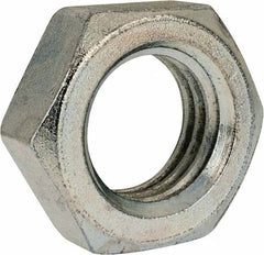 Value Collection - 1-3/8 - 6 UNC Steel Right Hand Hex Jam Nut - 2-1/16" Across Flats, 25/32" High, Zinc Clear Finish - Exact Tooling
