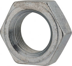 Value Collection - 1-1/8 - 12 UNF Steel Right Hand Hex Jam Nut - 1-11/16" Across Flats, 39/64" High, Zinc Clear Finish - Exact Tooling