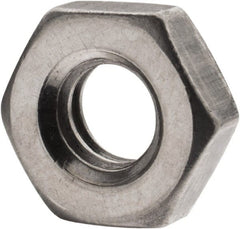 Value Collection - 1/4-20 UNC Steel Left Hand Hex Jam Nut - 7/16" Across Flats, 5/32" High, Uncoated - Exact Tooling