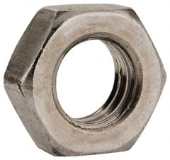 Value Collection - 3/8-16 UNC Steel Left Hand Hex Jam Nut - 9/16" Across Flats, 7/32" High, Uncoated - Exact Tooling