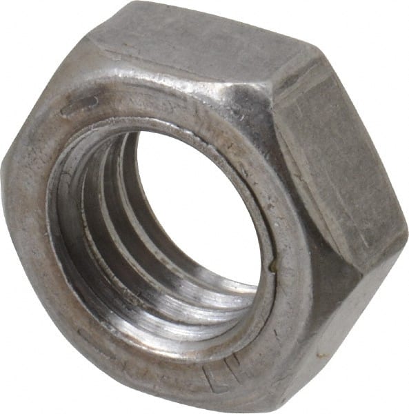 Value Collection - 1/2-13 UNC Steel Left Hand Hex Jam Nut - 3/4" Across Flats, 5/16" High, Uncoated - Exact Tooling
