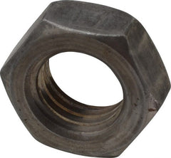 Value Collection - 5/8-11 UNC Steel Left Hand Hex Jam Nut - 15/16" Across Flats, 3/8" High, Uncoated - Exact Tooling