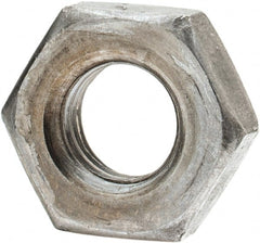Value Collection - 1/4-28 UNF Steel Left Hand Hex Jam Nut - 7/16" Across Flats, 5/32" High, Uncoated - Exact Tooling
