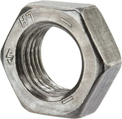 Value Collection - 1/2-20 UNF Steel Left Hand Hex Jam Nut - 3/4" Across Flats, 5/16" High, Uncoated - Exact Tooling