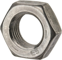 Value Collection - 9/16-18 UNF Steel Left Hand Hex Jam Nut - 7/8" Across Flats, 5/16" High, Uncoated - Exact Tooling