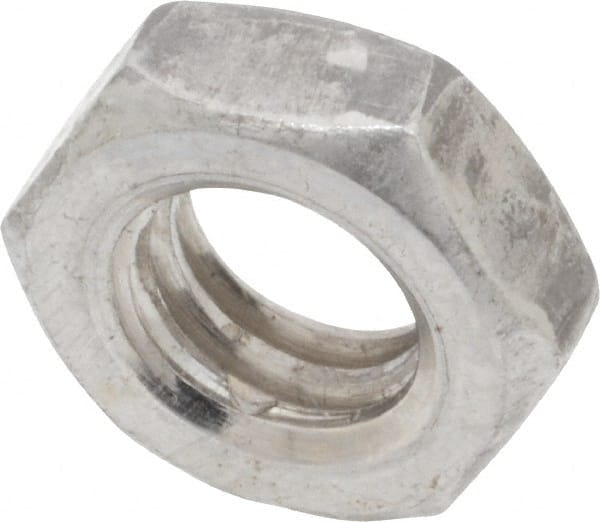 Value Collection - 5/16-18 UNC Steel Right Hand Hex Jam Nut - 1/2" Across Flats, 3/16" High, Uncoated - Exact Tooling