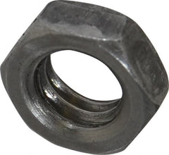 Value Collection - 3/8-16 UNC Steel Right Hand Hex Jam Nut - 9/16" Across Flats, 0.2188" High, Uncoated - Exact Tooling