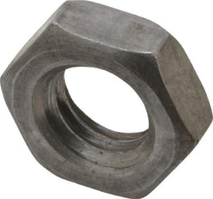 Value Collection - 7/16-14 UNC Steel Right Hand Hex Jam Nut - 11/16" Across Flats, 1/4" High, Uncoated - Exact Tooling