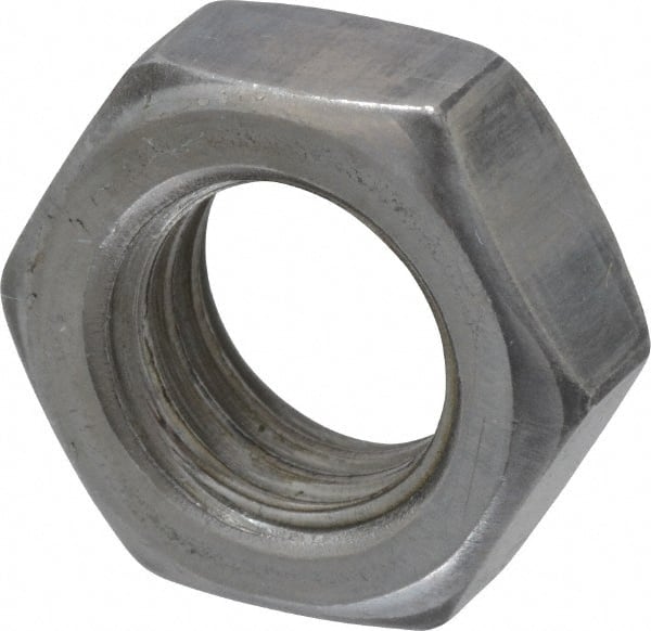 Value Collection - 1/2-13 UNC Steel Right Hand Hex Jam Nut - 3/4" Across Flats, 5/16" High, Uncoated - Exact Tooling