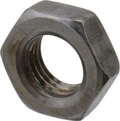Value Collection - 7/16-20 UNF Steel Right Hand Hex Jam Nut - 11/16" Across Flats, 3/4" High, Uncoated - Exact Tooling