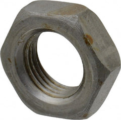 Value Collection - 9/16-18 UN Steel Right Hand Hex Jam Nut - 7/8" Across Flats, 5/16" High, Uncoated - Exact Tooling
