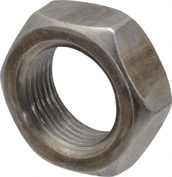 Value Collection - 1-14 UNF Steel Right Hand Hex Jam Nut - 1-1/2" Across Flats, 0.5469" High, Uncoated - Exact Tooling