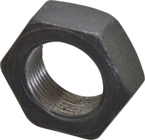 Value Collection - 1-3/8 - 12 UNF Steel Right Hand Hex Jam Nut - 2-1/16" Across Flats, 25/32" High, Uncoated - Exact Tooling