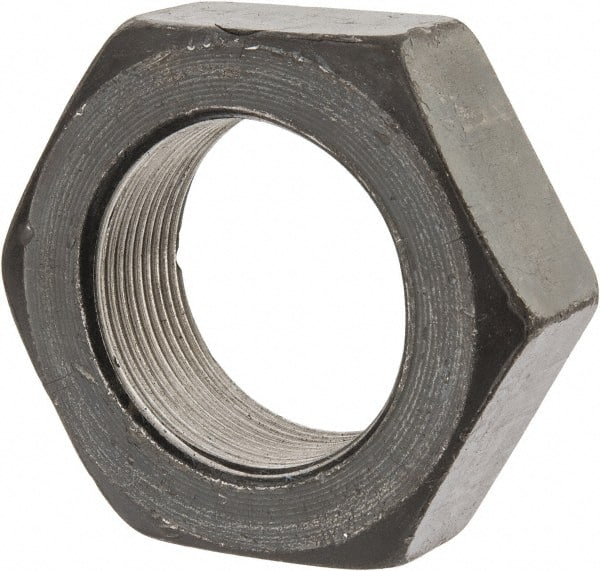 Value Collection - 1-3/4 - 12 UNF Steel Right Hand Hex Jam Nut - 2-5/8" Across Flats, 31/32" High, Uncoated - Exact Tooling