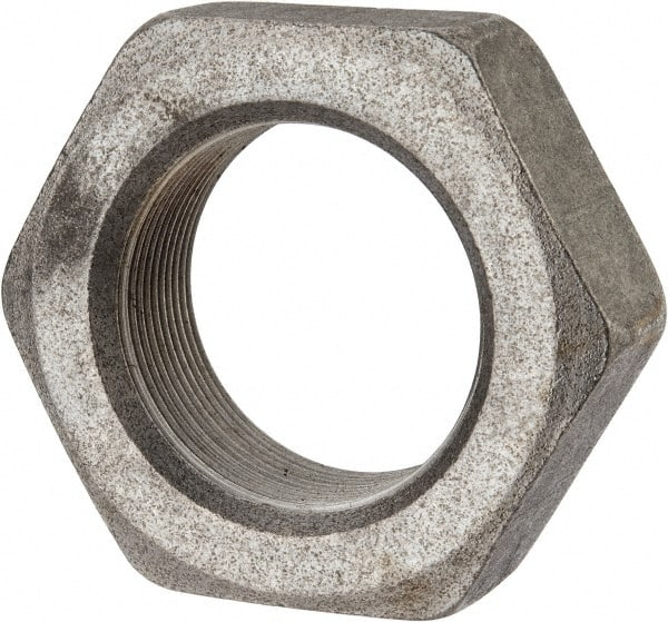 Value Collection - 2-12 UNF Steel Right Hand Hex Jam Nut - 3" Across Flats, 1-3/32" High, Uncoated - Exact Tooling