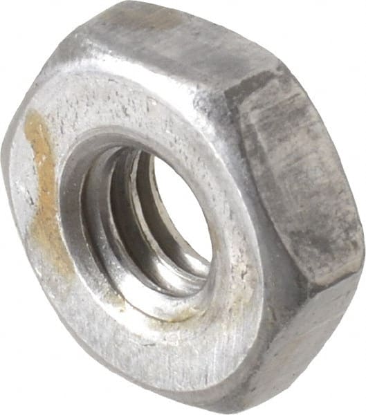 Value Collection - 1/4-20 UNC Steel Right Hand Heavy Hex Jam Nut - 1/2" Across Flats, 11/64" High, Uncoated, 2B Class of Fit - Exact Tooling