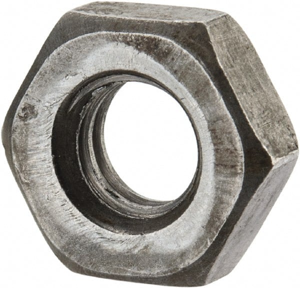 Value Collection - 5/16-18 UNC Steel Right Hand Heavy Hex Jam Nut - 9/16" Across Flats, 13/64" High, Uncoated, 2B Class of Fit - Exact Tooling