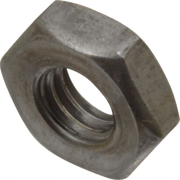 Value Collection - 3/8-16 UNC Steel Right Hand Heavy Hex Jam Nut - 11/16" Across Flats, 15/64" High, Uncoated, 2B Class of Fit - Exact Tooling