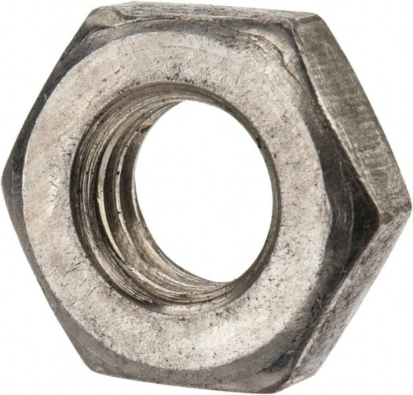 Value Collection - 7/16-14 UNC Steel Right Hand Heavy Hex Jam Nut - 3/4" Across Flats, 1/4" High, Uncoated, 2B Class of Fit - Exact Tooling