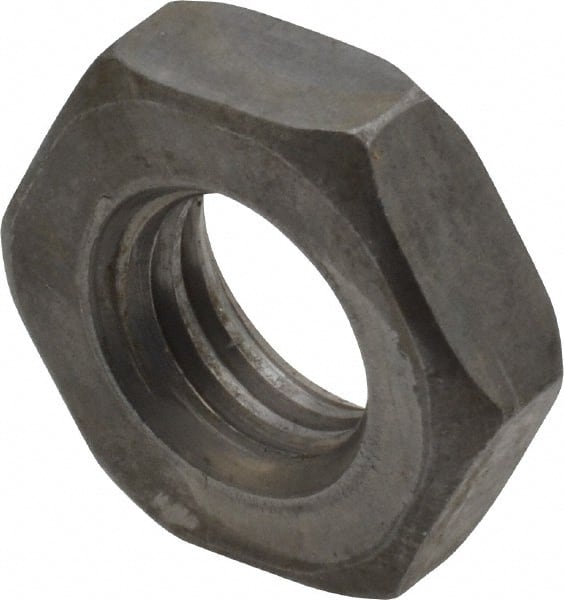 Value Collection - 1/2-13 UNC Steel Right Hand Heavy Hex Jam Nut - 7/8" Across Flats, 19/64" High, Uncoated, 2B Class of Fit - Exact Tooling