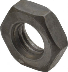 Value Collection - 1/2-13 UNC Steel Right Hand Heavy Hex Jam Nut - 7/8" Across Flats, 19/64" High, Uncoated, 2B Class of Fit - Exact Tooling