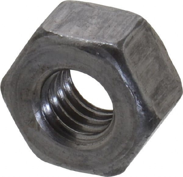 Value Collection - 5/16-18 UNC Steel Right Hand Heavy Hex Nut - 9/16" Across Flats, 19/64" High, Uncoated, 2B Class of Fit - Exact Tooling