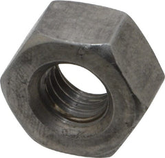 Value Collection - 3/8-16 UNC Steel Right Hand Heavy Hex Nut - 11/16" Across Flats, 23/64" High, Uncoated, 2B Class of Fit - Exact Tooling