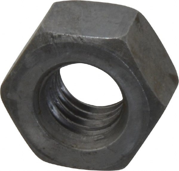 Value Collection - 7/16-14 UNC Steel Right Hand Heavy Hex Nut - 3/4" Across Flats, 27/64" High, Uncoated - Exact Tooling