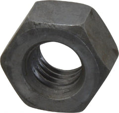Value Collection - 7/16-14 UNC Steel Right Hand Heavy Hex Nut - 3/4" Across Flats, 27/64" High, Uncoated - Exact Tooling